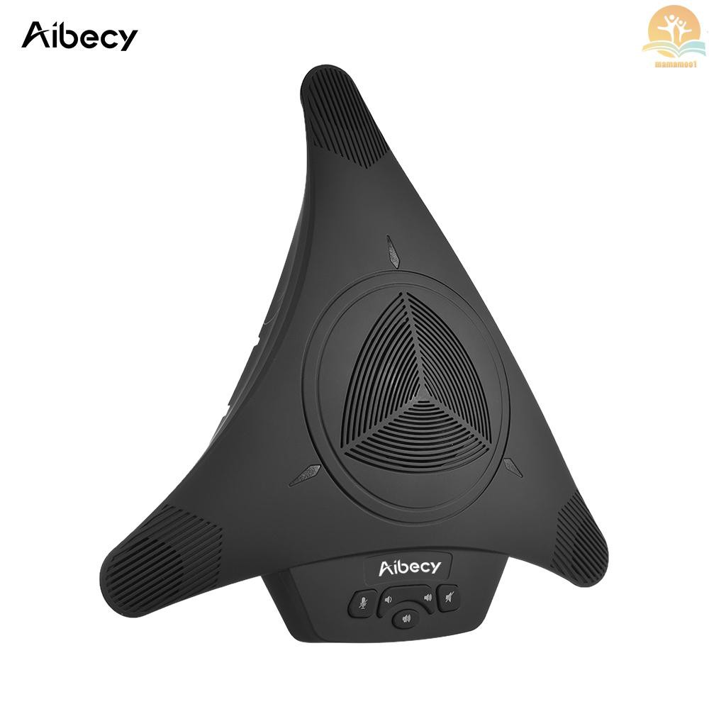 M^M COD Aibecy High-power Conference Omnidirectional Condenser Microphone Mic Speaker Speakerphone USB Plug &amp; Play 360° Audio Pickup for Business Video Meeting