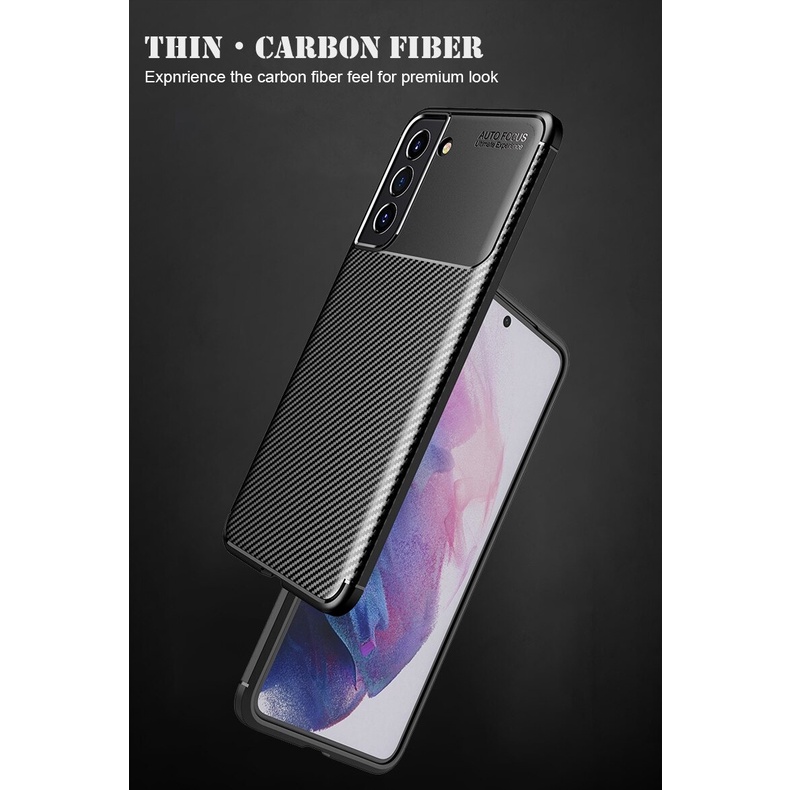 Case Samsung Galaxy S21 FE 5G Softcase Samsung S21 FE Shockproof Carbon Original
