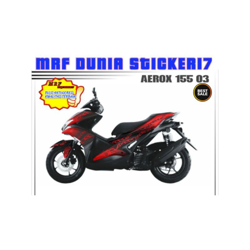 sticker decal yamaha aerox 155 motif Merah full body