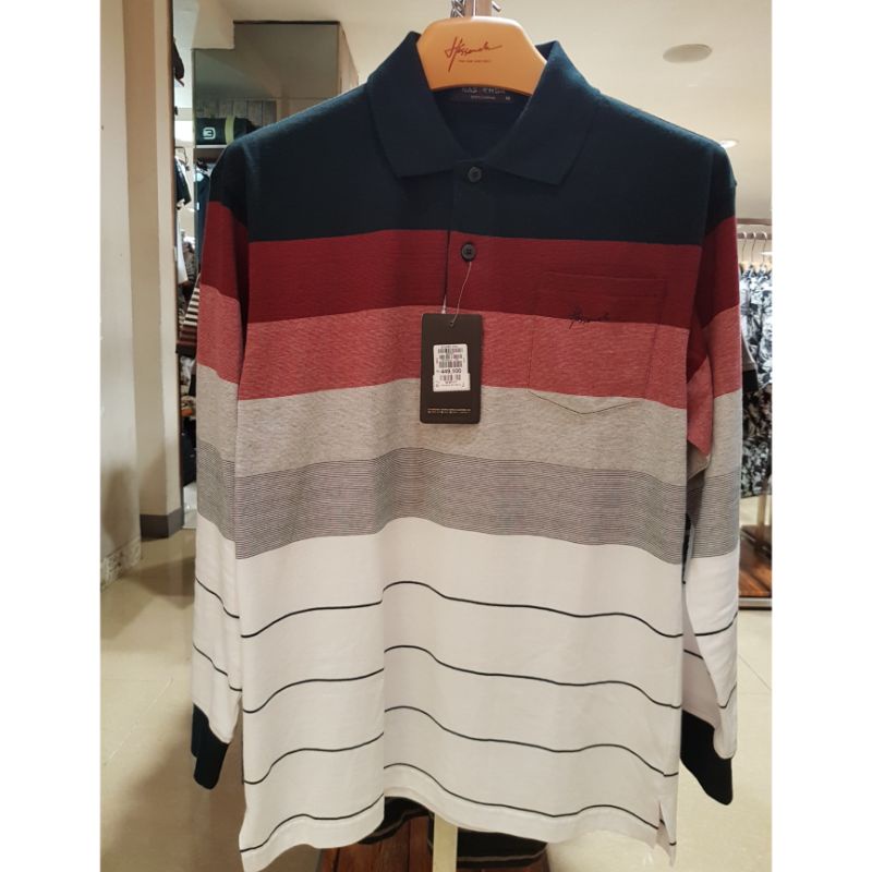 KAOS POLO SHIRT|KAOS KERAH COWOK|LENGAN PANJANG MERK HASENDA