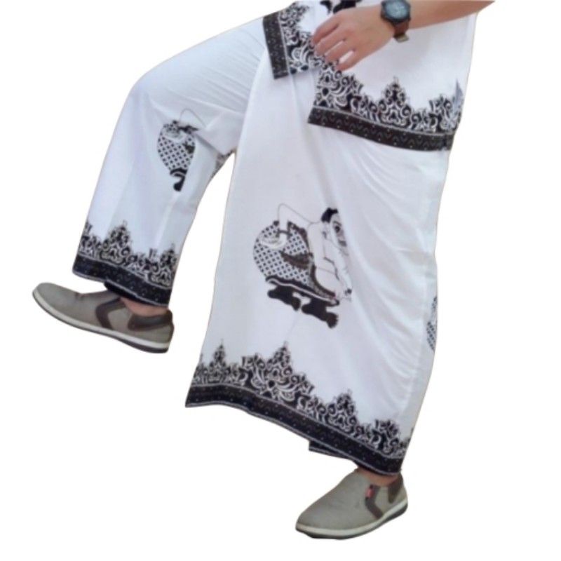 Celana sarung bawahan pria batik asli solo motif wayang semar