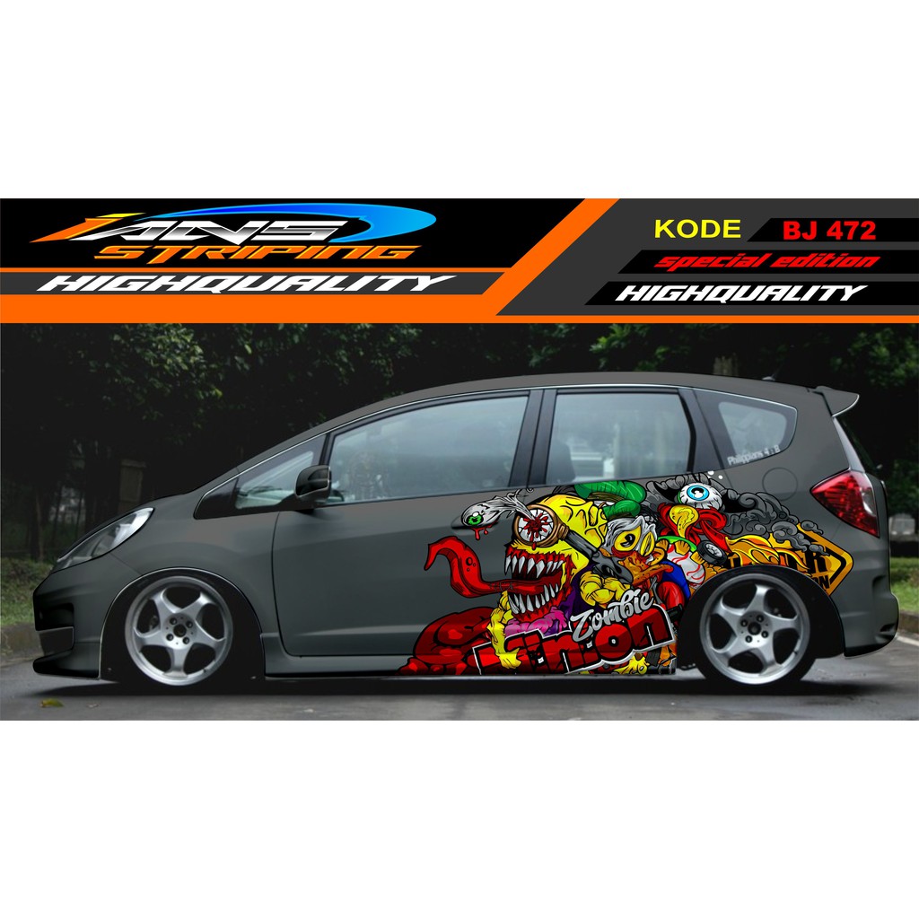 DECAL STICKER MOBIL HONDA JAZZ, BRIO, AGYA, AVANZA, AGYA / STICKER MOBIL MINION / VARIASI STICKER