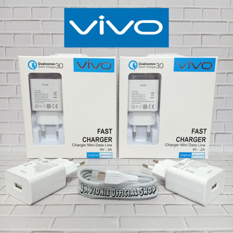 Charger Casan Cas VIVO V7 V7+ Plus ORIGINAL 18W MICRO USB Fast Charging