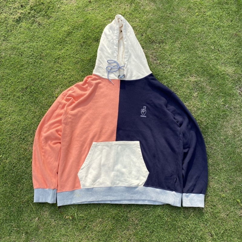 Hoodie colorblock 3tone color