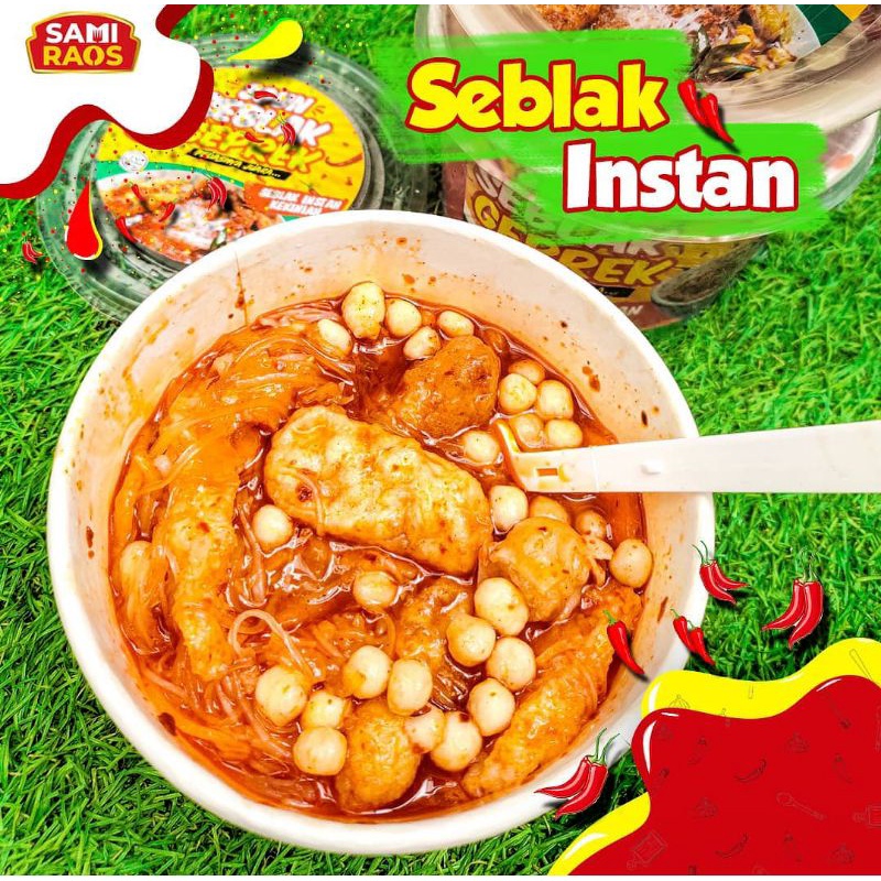 Seblak Geprek SAMI RAOS Khas Garut Cukup Tinggal Seduh Extra Mie &amp; Soun 135 g