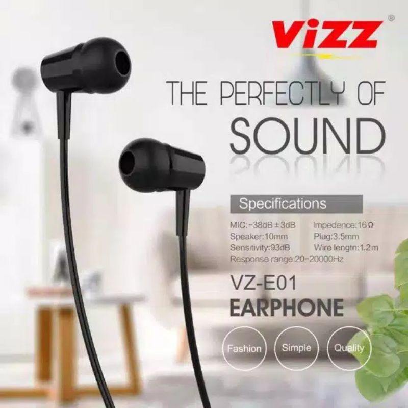 Headset Vizz E01 Earphone Vizz Power Full BASS