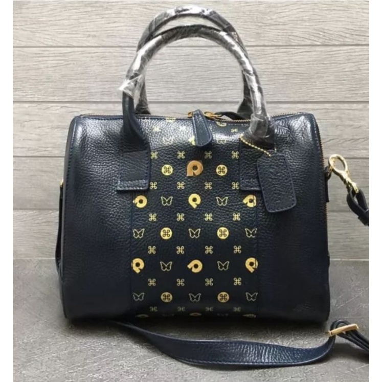 Tas Tote bag Wanita Kulit Asli Merk Papillon Original K3430 Warna Dongker