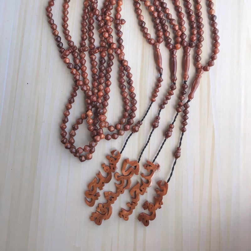 Tasbih kaukah wajik huruf timbul arab latin