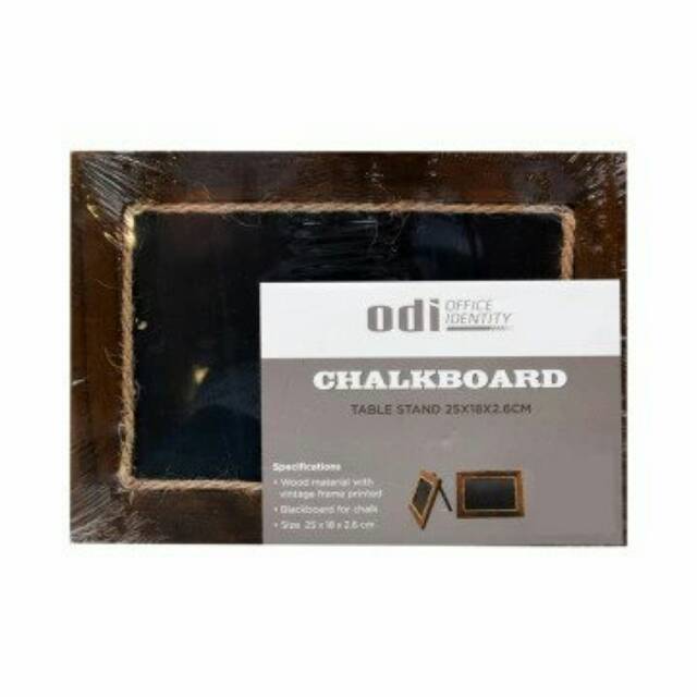 

Papan Tulis Kapur - Hiasan Chalkboard Standing Table 25x18x2.6 Cm