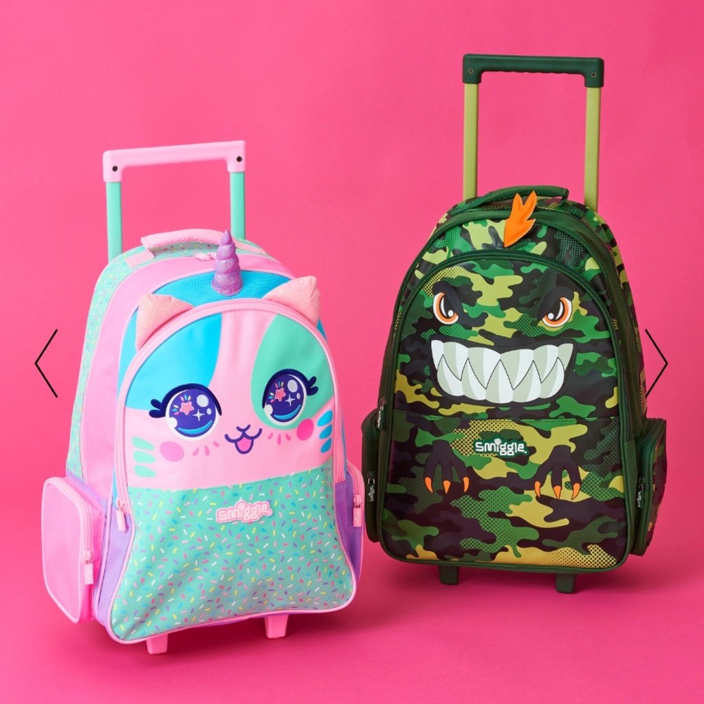 READY STOCK SMIGGLE TROLLEY Best Budz Trolley Backpack, SMIGGLE TROLLEY DINO, SMIGGLE TROLLEY UNICOR