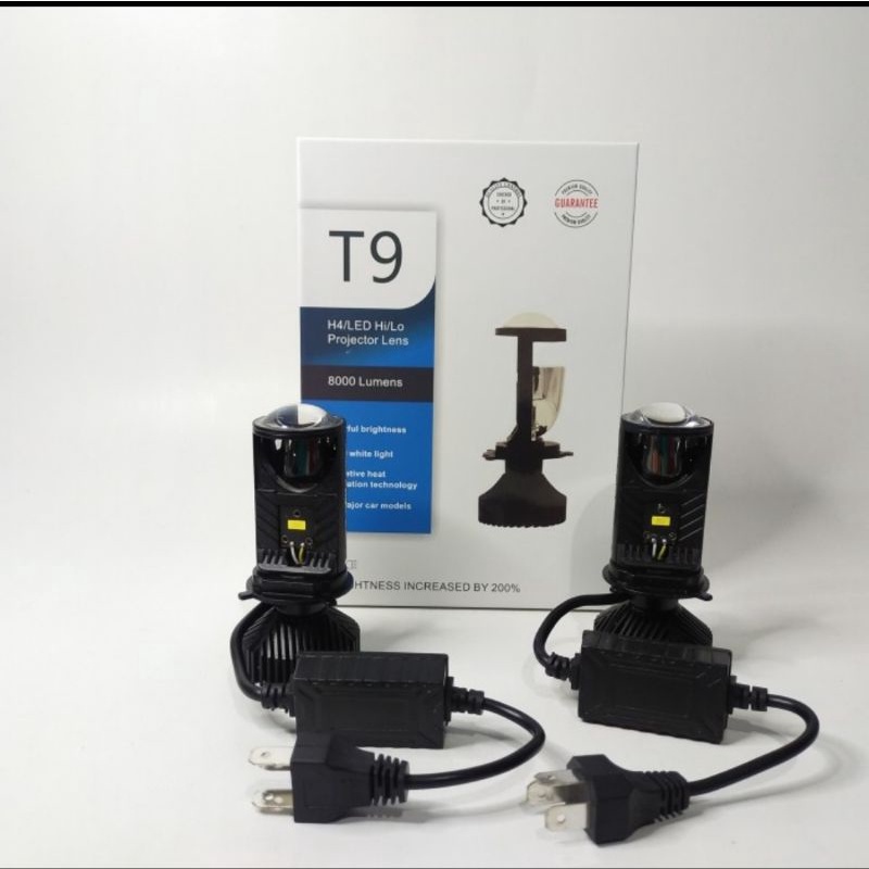 H4 T9 LAMPU HEADLAMP LED T9 H4 MINI PROJECTOR UNIVERSAL MOBIL DAN MOTOR HIGH QUALIFY