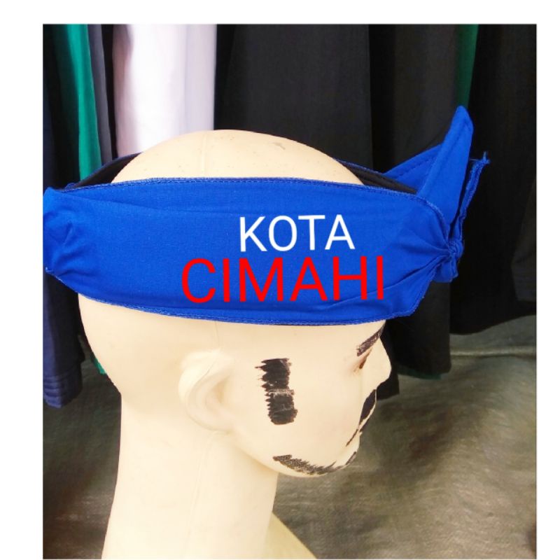 custom_Iket sunda logo sendiri/totopong/iket kepala praktis bisa pesen tulisan logo komunitas