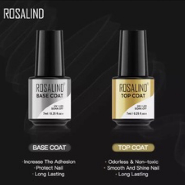 ROSALIND Base Coat &amp; Top Coat Nail Gel UV LED / Kutek / Cat Kuku