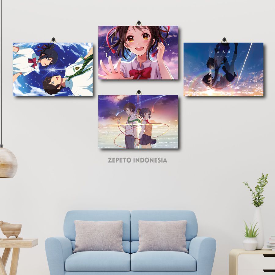 POSTER DINDING ANIME KIMI NO NA WA 20X30 IAJCQ/YG9YU/ HIASAN DINDING ANIME YOUR NAME / HIASAN DINDIN