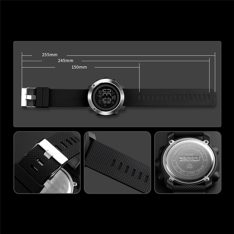 SKMEI Jam Tangan Digital Pria - 1426 - Black White