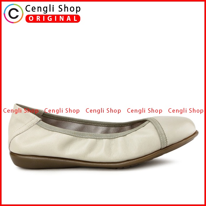 SEPATU FLAT KULIT OBERMAIN WANITA ORIGINAL BRANDED TERBARU BEIGE OW18