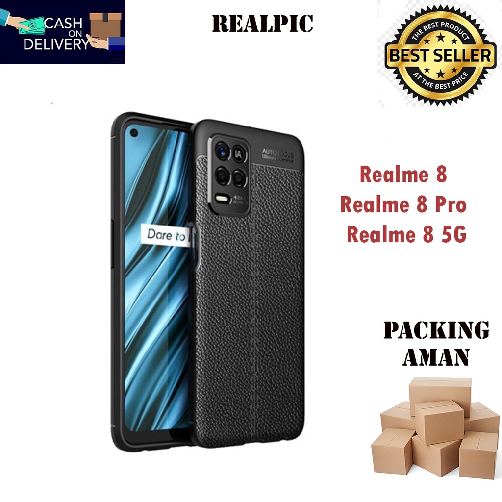 Case Auto Focus Realme 8 Realme 8 Pro Leather Experience SoftCase Slim Ultimate / Casing Kulit