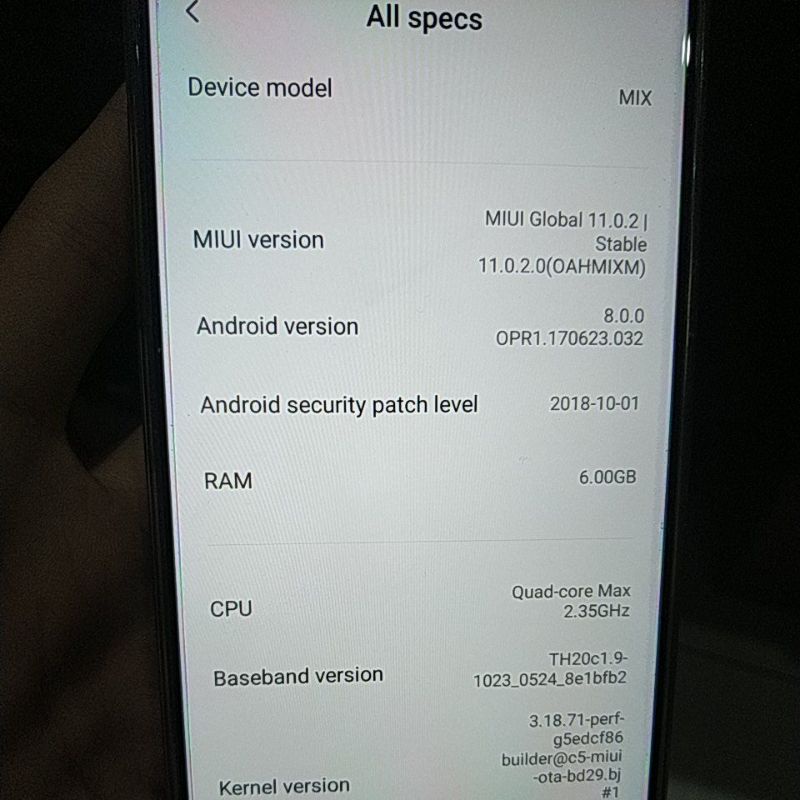 Mi Mix Second Normal fisik 99%