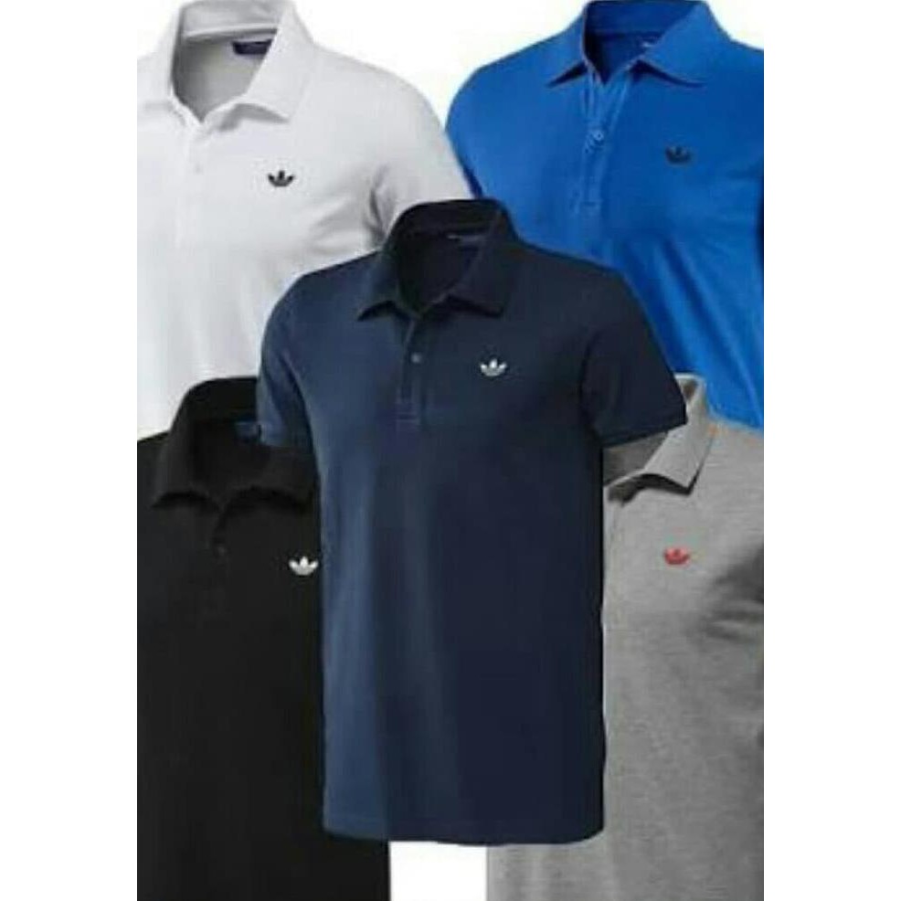 promo polo shirt retro adidas distro - kaos baju retro adidas kerah pria terbaru