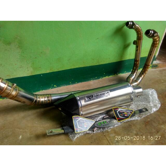 KNALPOT RACING R9 VALENCIA FULL SYSTEM FOR NINJA 250 FI