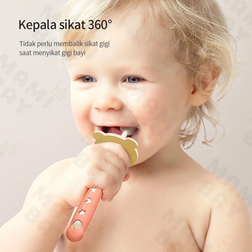 Mamibayi Toothbrush baby 1-6 tahun bahan lembut Sikat gigi bayi anak Bulu Nano -Antibakteri