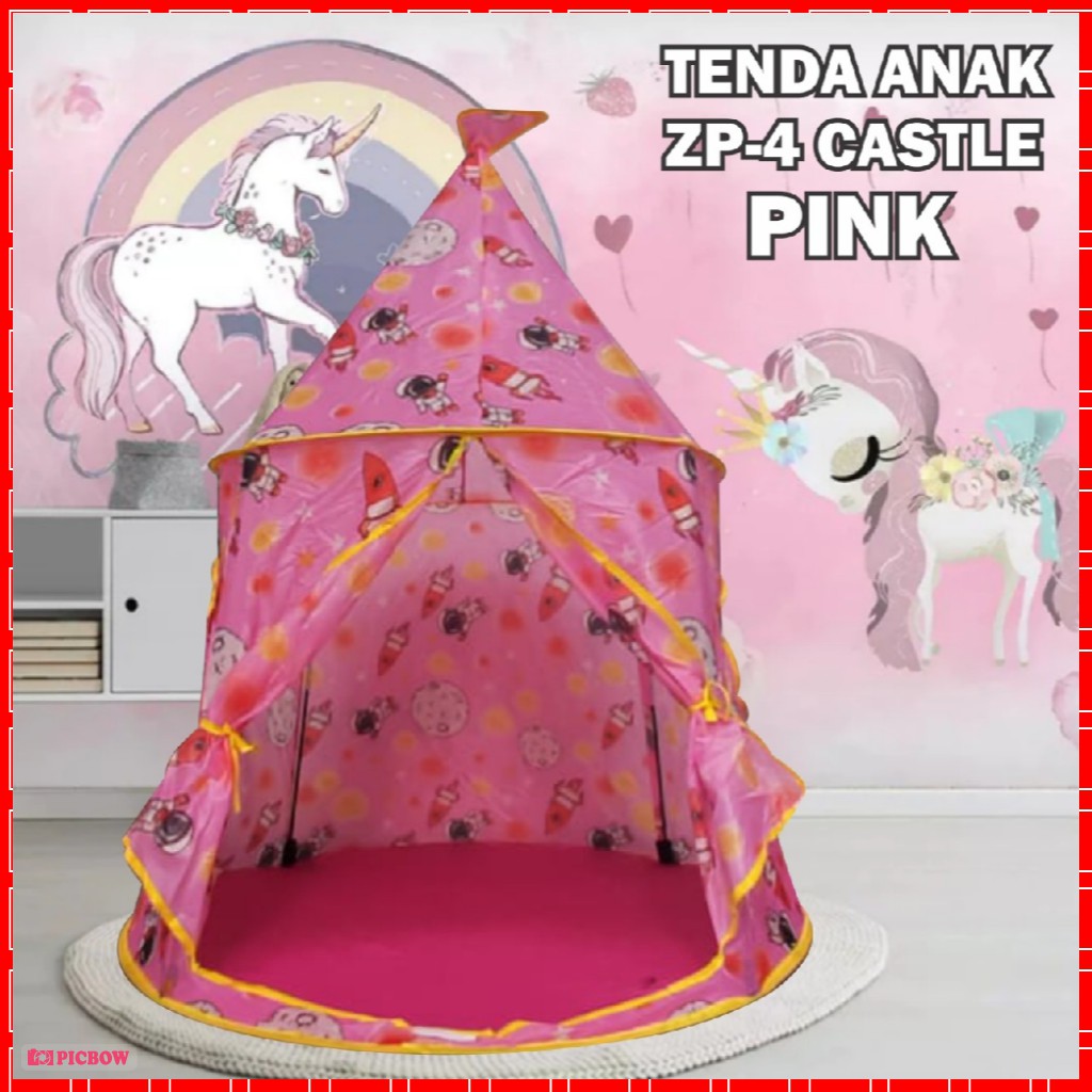 COD Tenda Instant Bermain Anak Castle Mudah DiPasang GRATIS TAS Tenda Camping Indoor Outdoor Tenda Anak Tenda Mainan