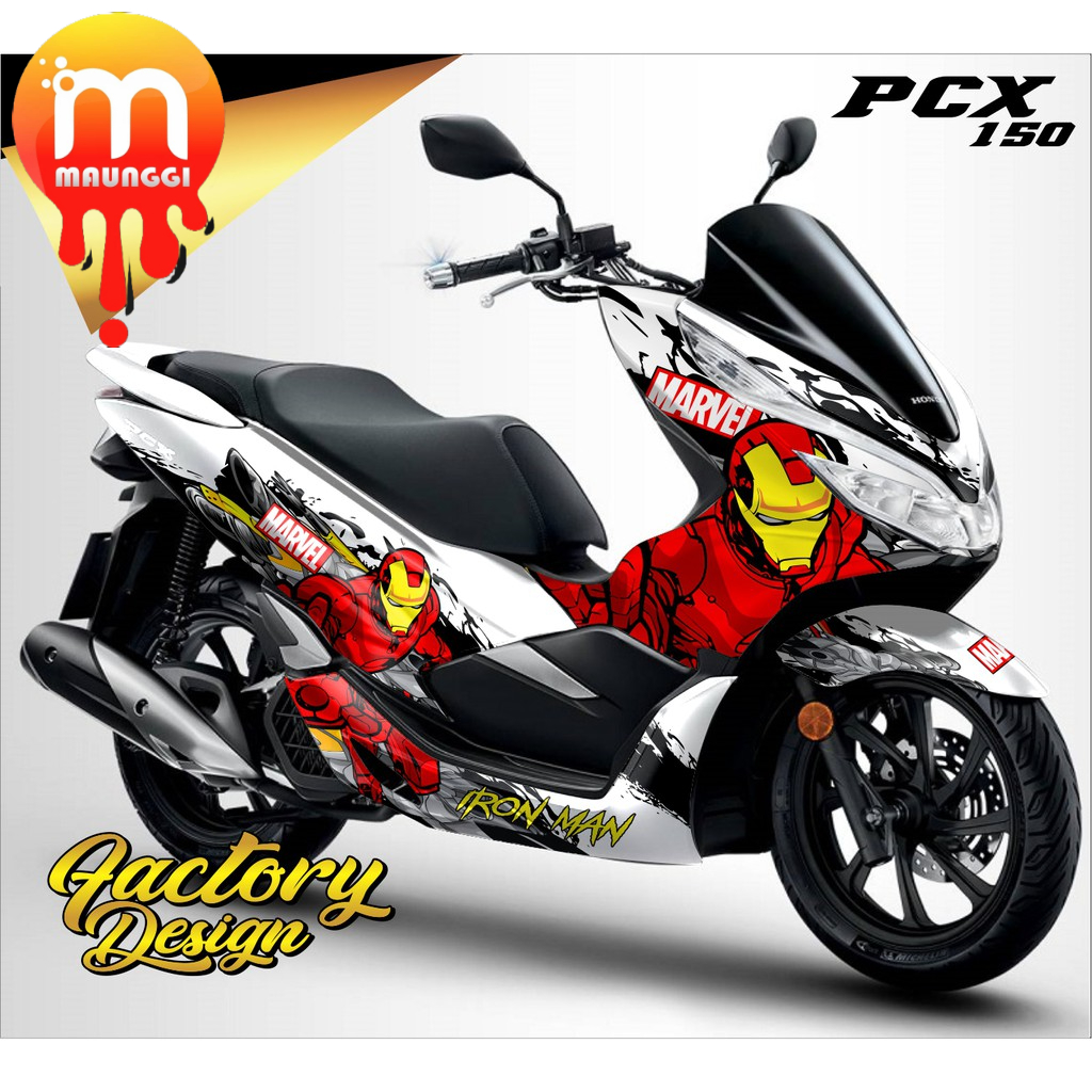Decal motor pcx 150 full body Striping motor variasi Stiker pcx motif terbaru stiker motor full body
