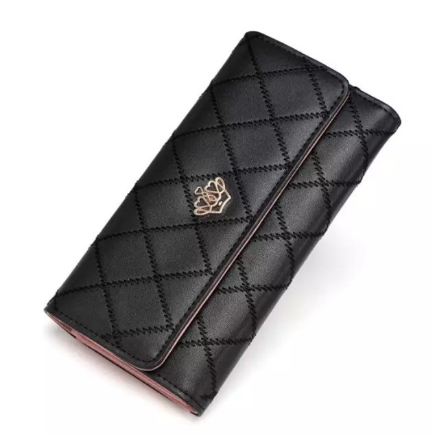 Dompet Cewe Panjang Crown Korea Fashion Korean Style Women Wanita Long Wallet