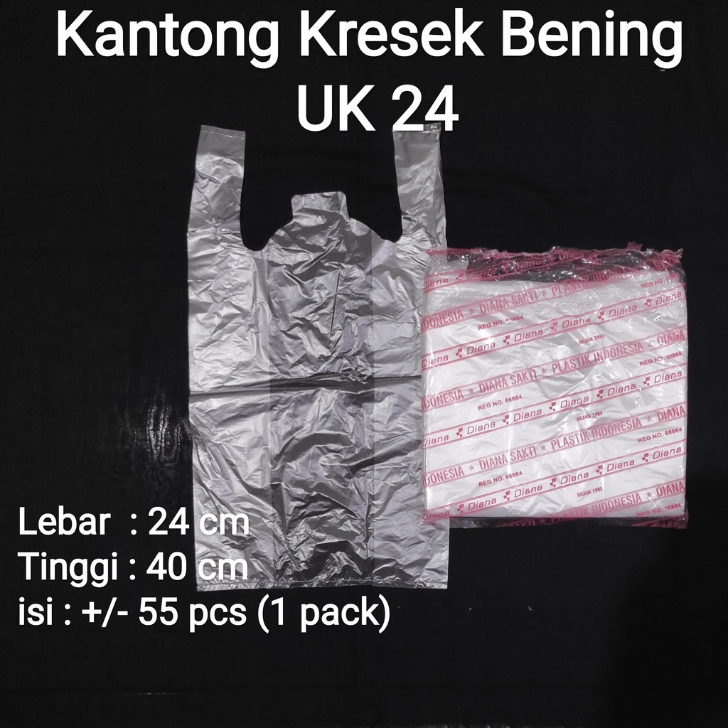 Kantong Kresek Bening , Kantong Plastik bening ukuran kecil/sedang