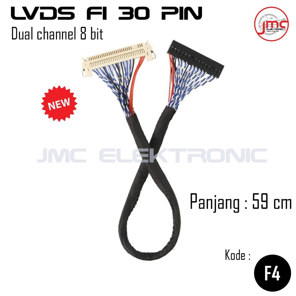 1PCS KABEL LAYAR TCON LVDS LED 30PIN 1 CHANNEL 2 CHANNEL 1CH 2CH 8BIT