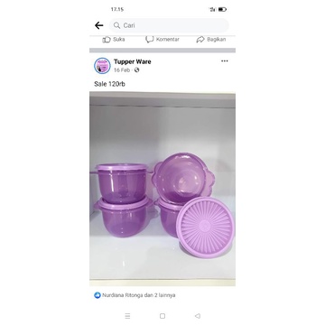 toples ungu Tupperware