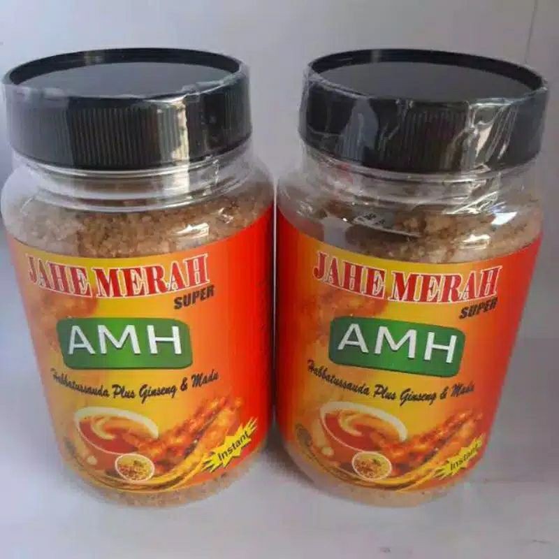 JAHE MERAH AMH SUPER AMANAH PLUS HABBATUSSAUDA GINSENG BOTOL TOPLES 220 GRAM