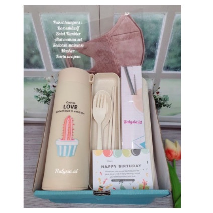 

KADO HAMPERS / GIFT BOX ULANG TAHUN CEWEK / HAMPERS NEW NORMAL / KADO diskon berkah