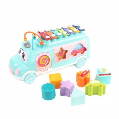 3in1 BUS XYLOPHONE mainan anak edukasi shape sorting