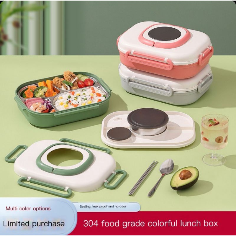 IBEX KIDS 1500ML lunchbox kotak makan bekal makan bento box steinless rantang dewasa tupperware omie