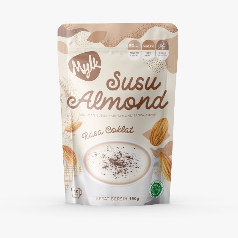 Mylk Susu Almond Bubuk Tanpa Ampas 10 x Minum 150 gram