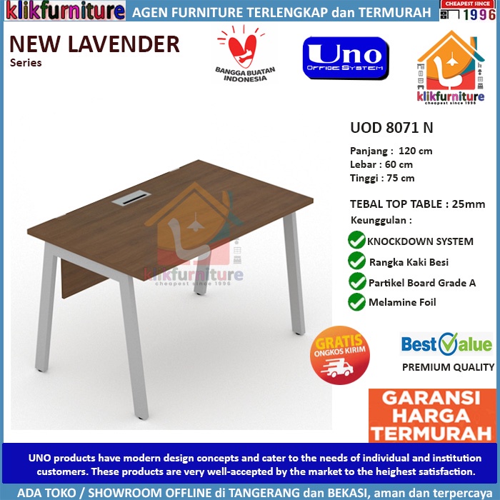 UOD 8071 N UNO Meja Kantor Meja Kerja Meja Tulis Kaki Besi