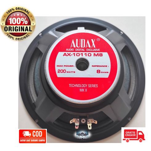 AUDAX Speaker 10 Inch Daya 200 Watt AX-10110 FULLRANGE ASLI
