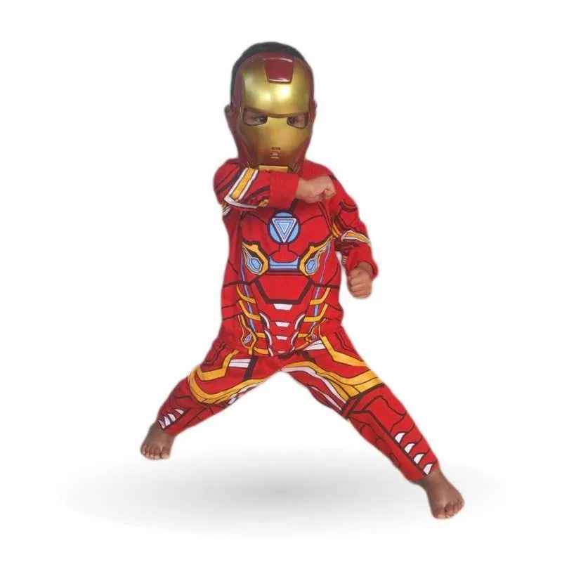 KOSTUM BAJU ANAK IRON MAN GRATIS TOPENG / BAJU ANAK IRON MAN GRATIS TOPENG