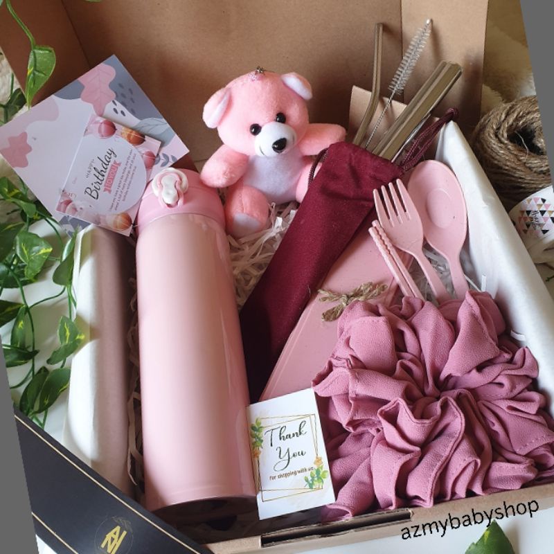 

HAMPERS GIFT BOX KADO HADIAH NEW NORMAL STRAW BOTOL MINUM