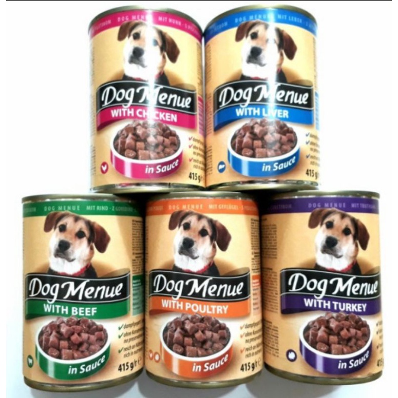 Makanan anjing - Dog Menue kaleng 415gr all varian rasa