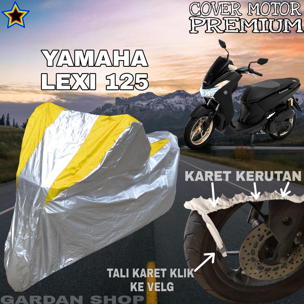 Sarung Motor YAMAHA LEXI 125 Silver KUNING Body Cover Yamaha PREMIUM