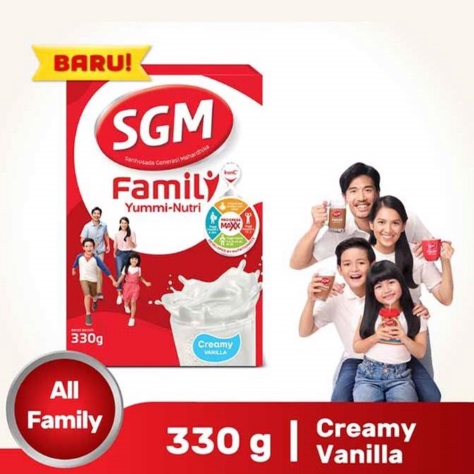 

SGM Family Yummi Nutri Creamy Vanila 330 Gr Box Vanilla