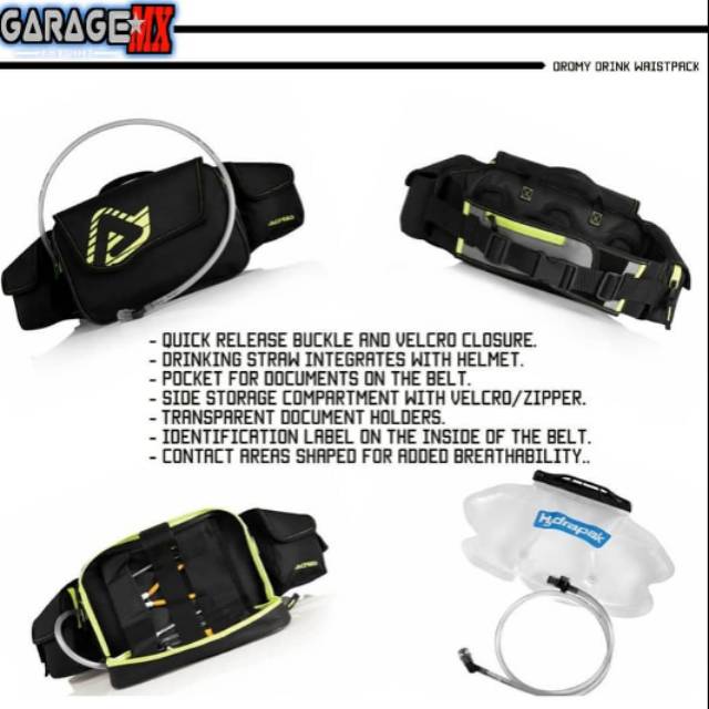 WAISTPACK ACERBIS DROMY DRINK ORIGINAL.TAS PINGGANG ACERBIS.TAS PINGGANG MOTOCROSS TRAIL