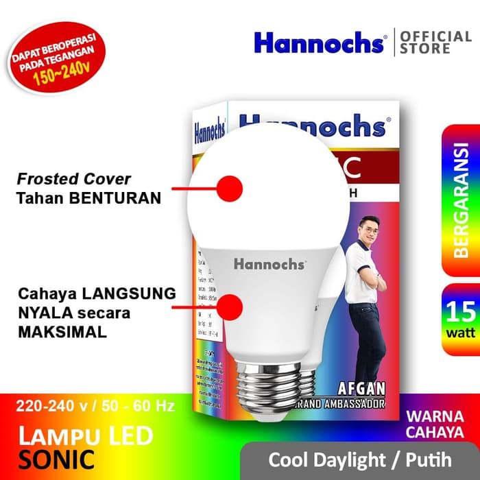 Hannochs SONIC LED Bulb 15 Watt - Bola Lampu Bohlam LED 15 Watt