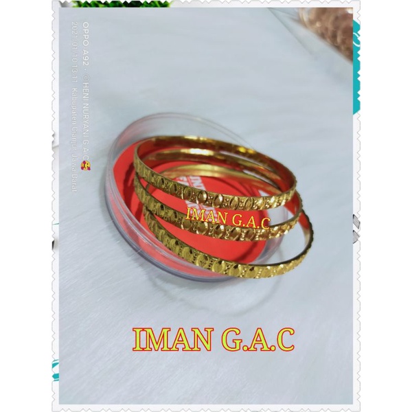 Gelang keroncong india anak dan dewasa warna emas/gelang brass aksesoris gelang india