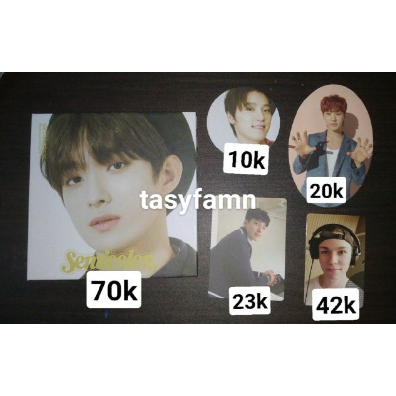 SEMICOLON SEVENTEEN DK WONWOO HOSHI VERNON DINO PC CC OVAL ALBUM ONLY