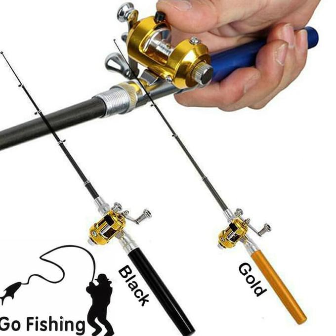 Pen Fishing Rod Alat Pancing Pena Set Aksesoris Kail Umpan Reel Hook Ikan Top Mini Portable