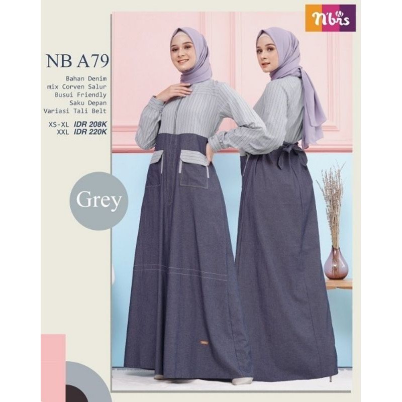 gamis muslimah nibras  NB A 79