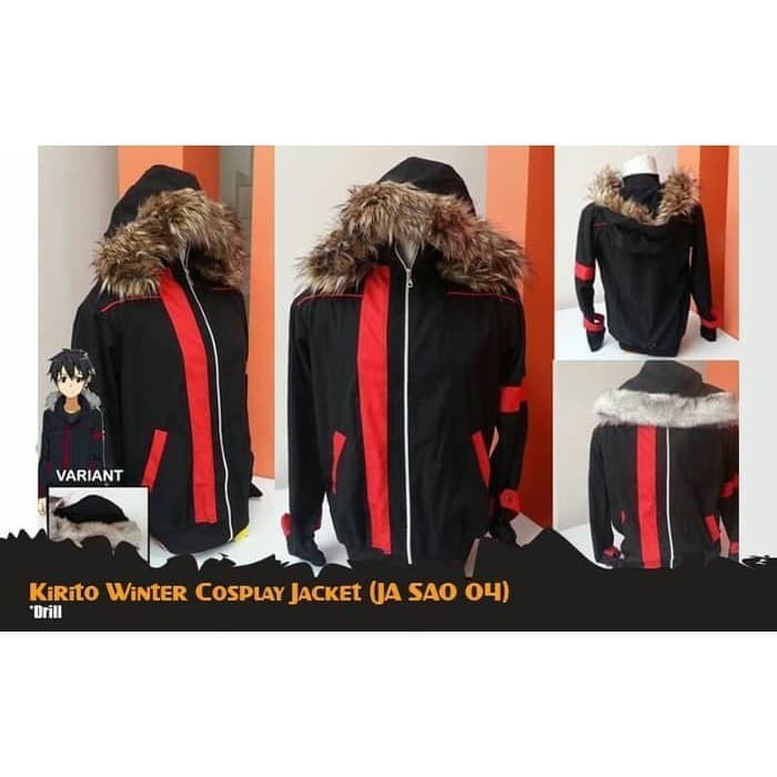 Jaket Hoodie Anime Sword Art Online Kirito Cosplay - JA SAO 04
